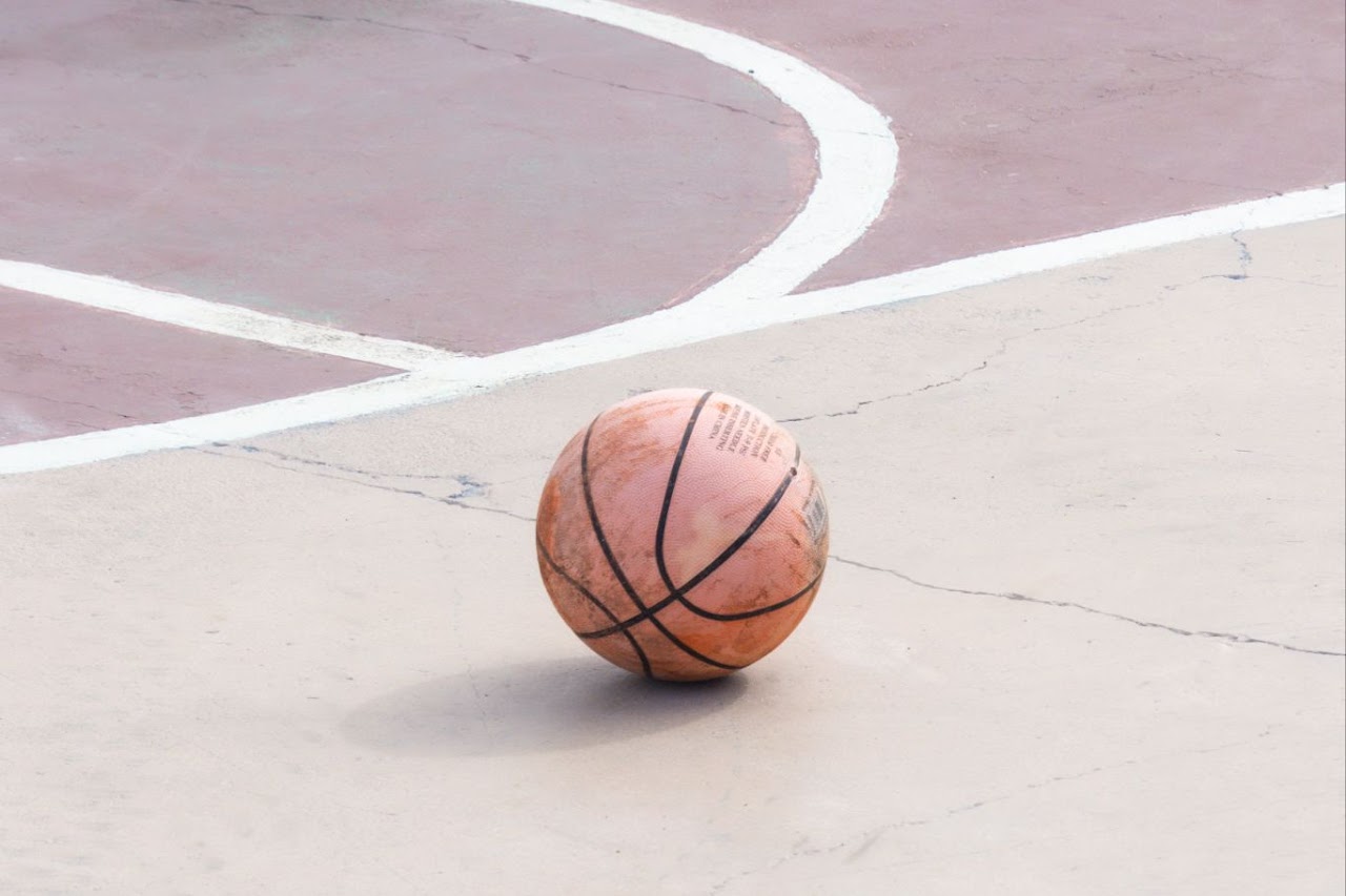 Abstract basketball courts